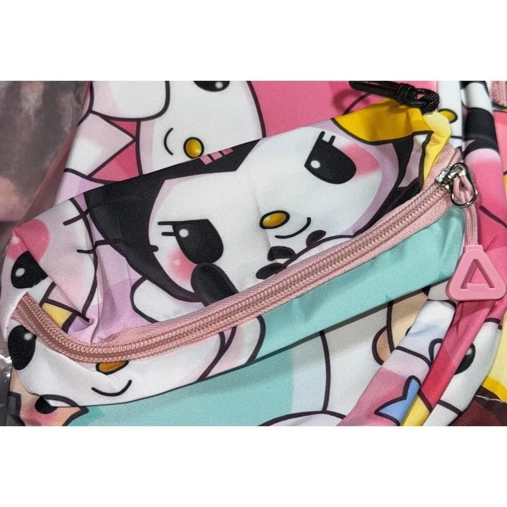 Sanrio Backpack 3 pcSet Multi color Kawaii Character Print New